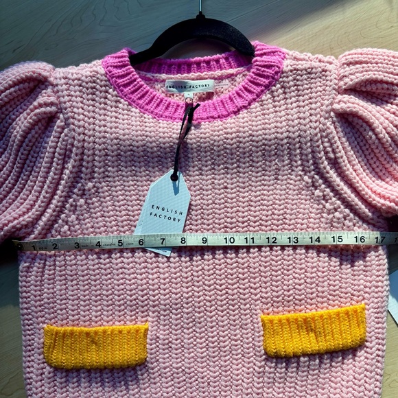 English Factory Pink Multicolor Chunky Knit Sweater - Picture 8 of 10